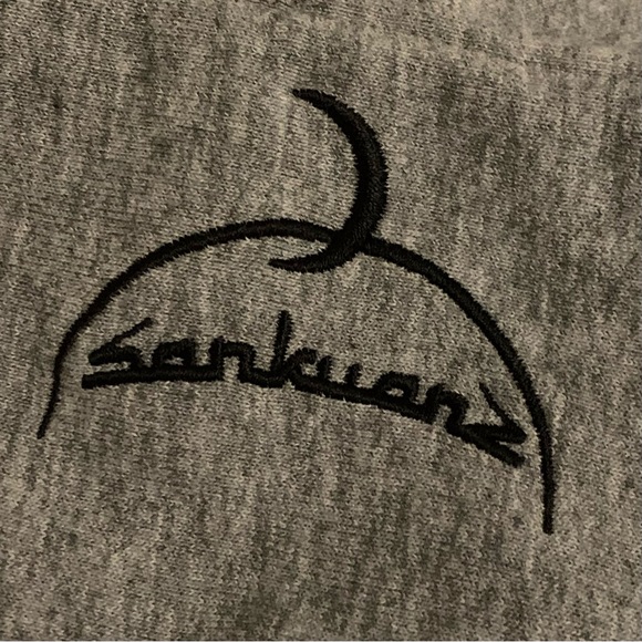 🌙 PUMA SANKUANZ RUBBERIZED LOGO PULLOVER HOODIE MENS SIZE SMALL 🌙 - Picture 6 of 8